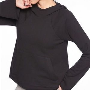 Athleta French terry wide sleeve cropped hoodie XS